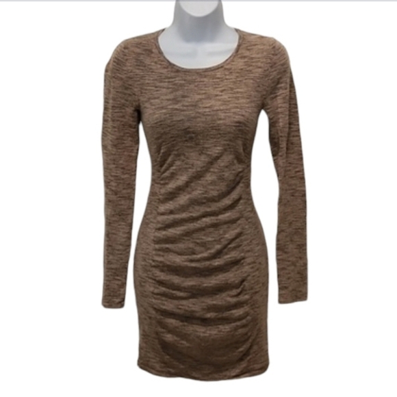 Express Ruched Fall Mini Dress - Picture 1 of 6